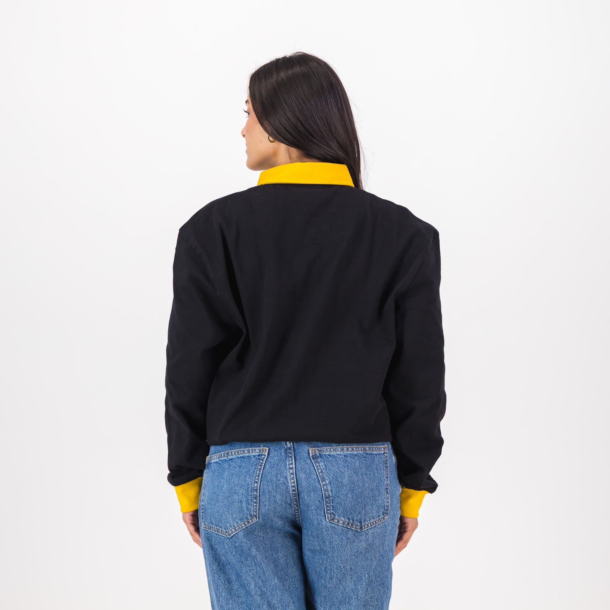 Schools Kalahari  Long Sleeve Rugby Jersey Plain Black