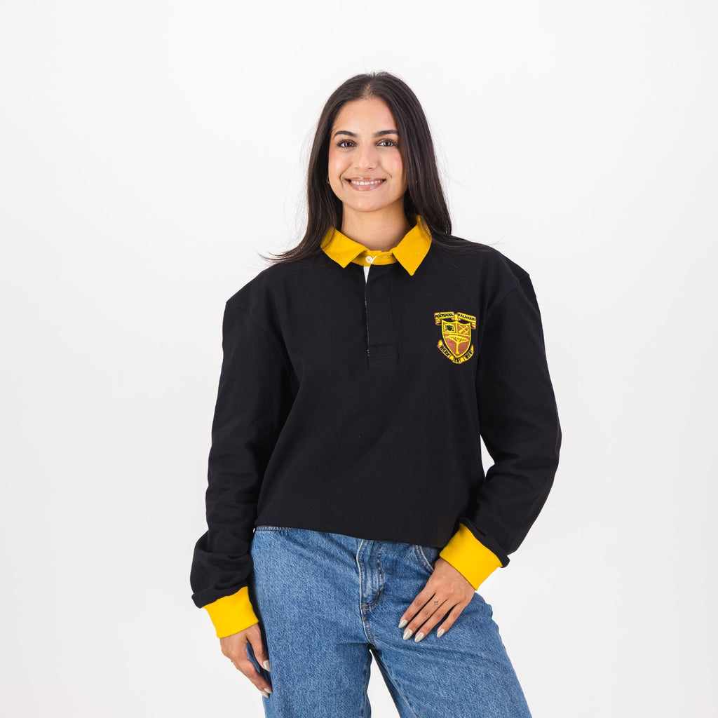 Schools Kalahari  Long Sleeve Rugby Jersey Plain Black