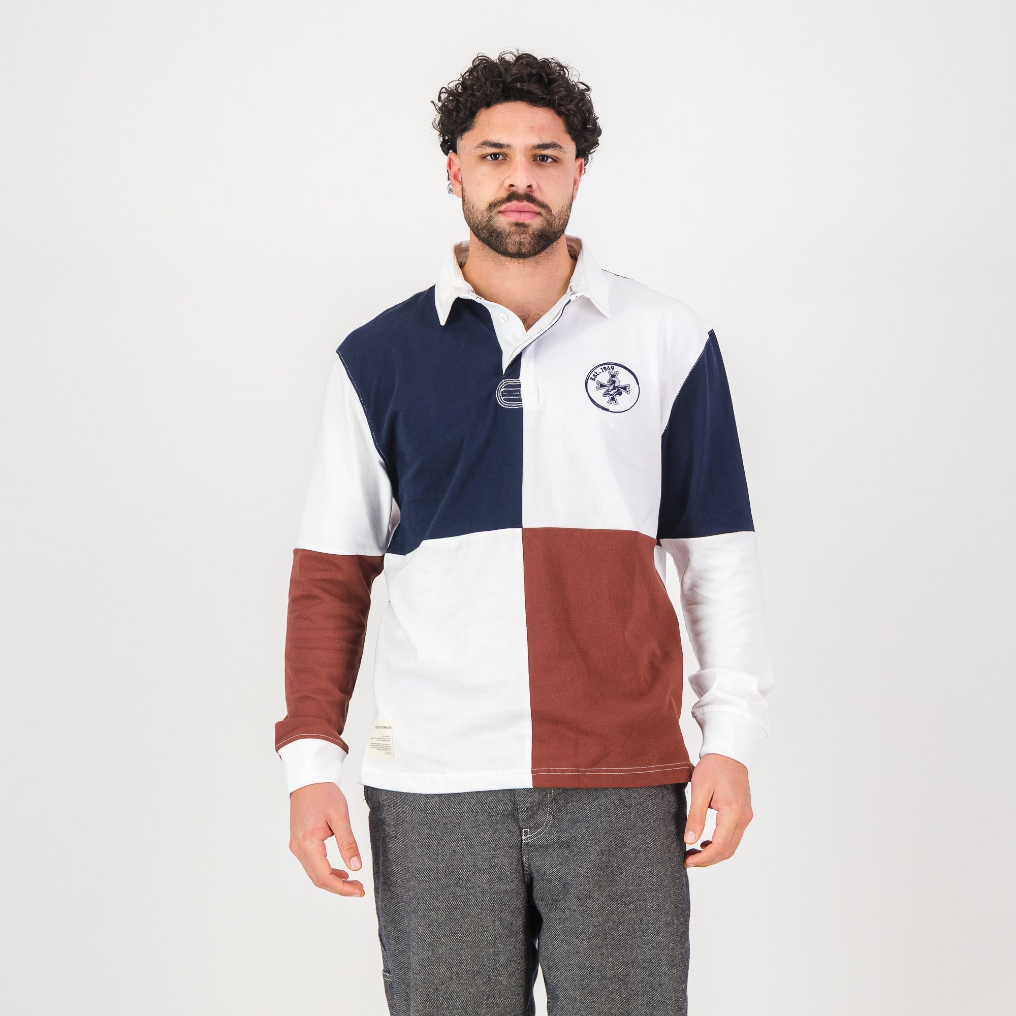Schools Northwood Quartered LS Rugby Jersey-White
