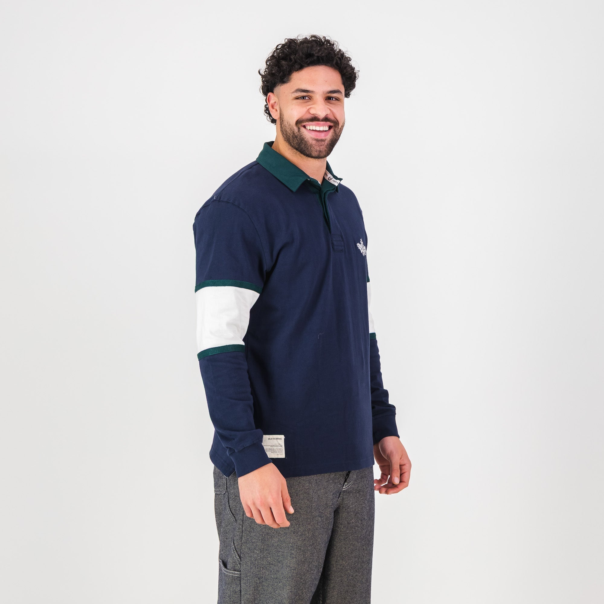 Schools Oakhill LS Rugby Jersey-Navy