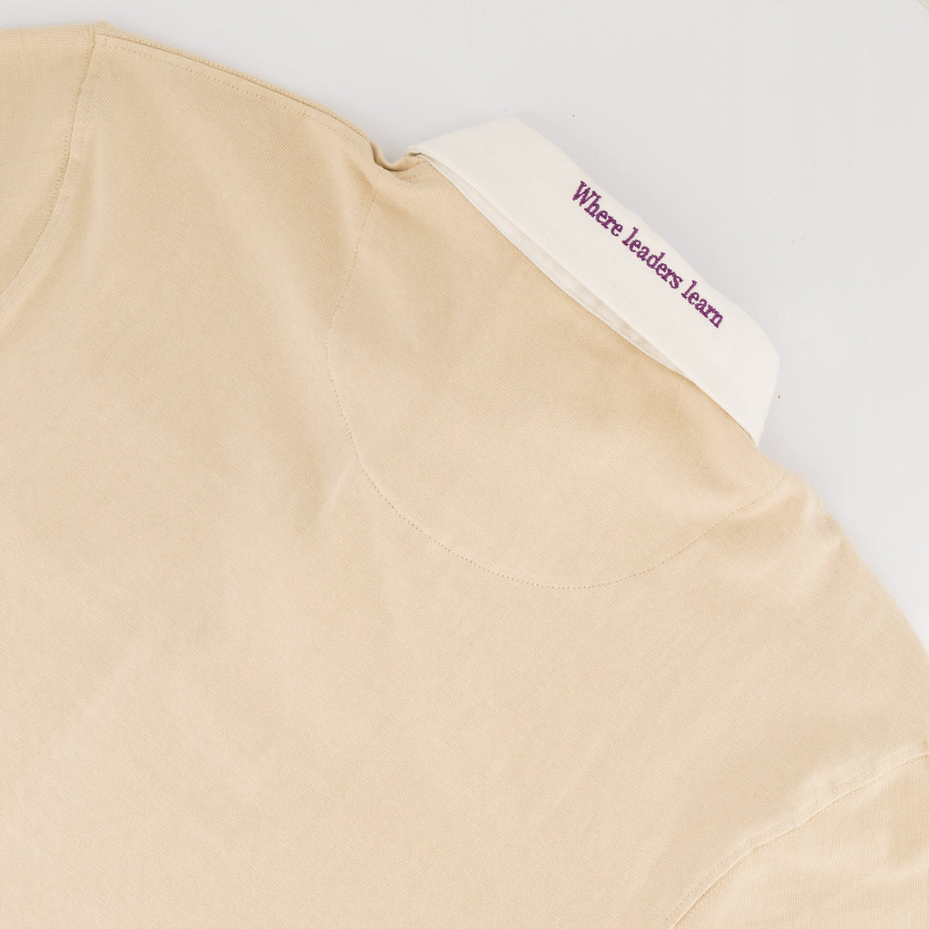 Schools Rhodes University  Long Sleeve Rugby Jersey Plain Ivory