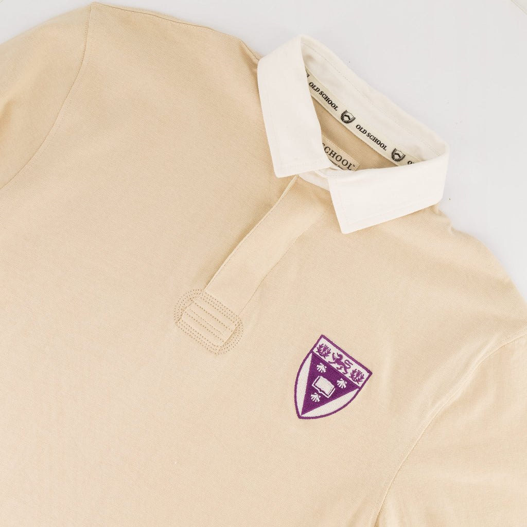 Schools Rhodes University  Long Sleeve Rugby Jersey Plain Ivory