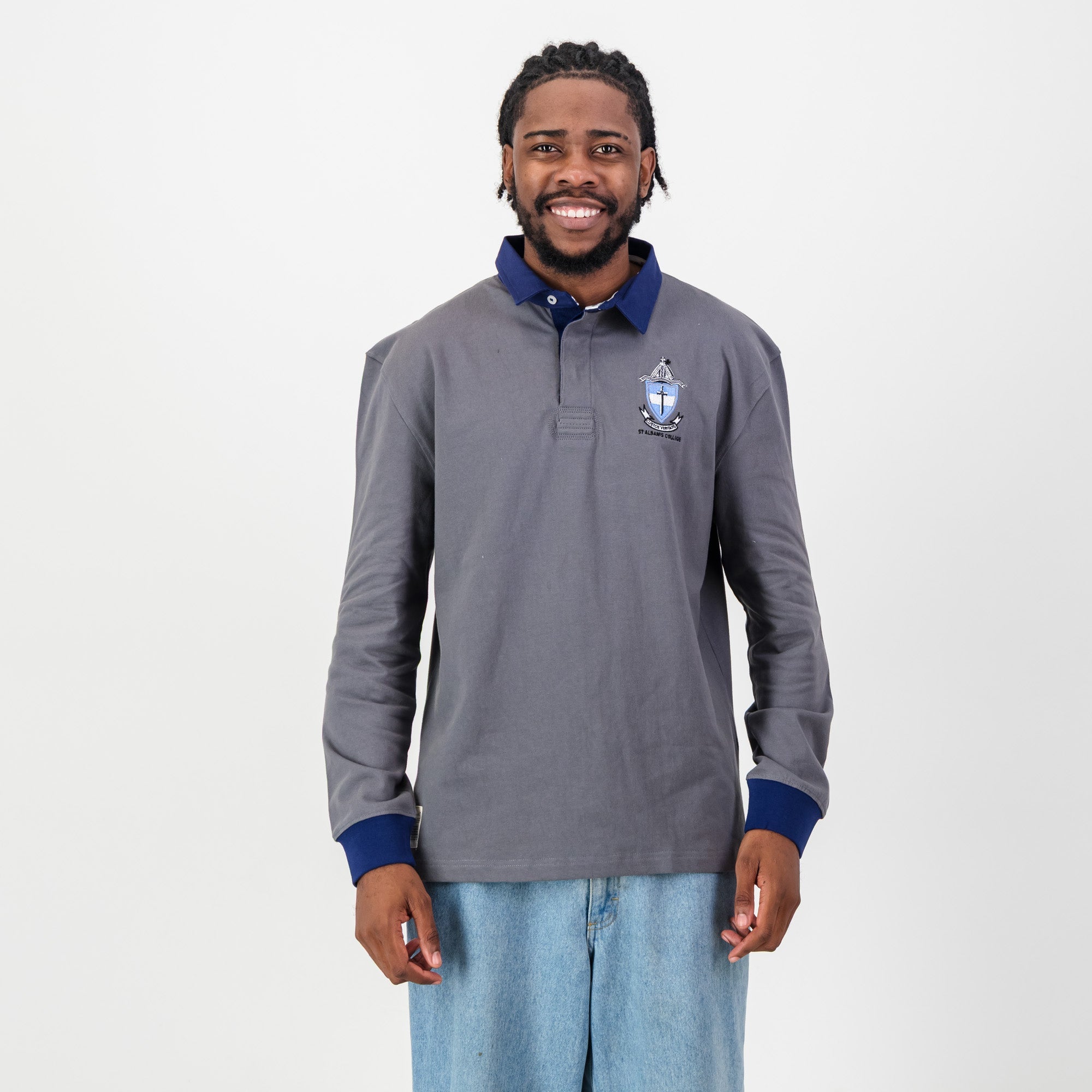 Schools St Albans LS Rugby Jersey-Grey