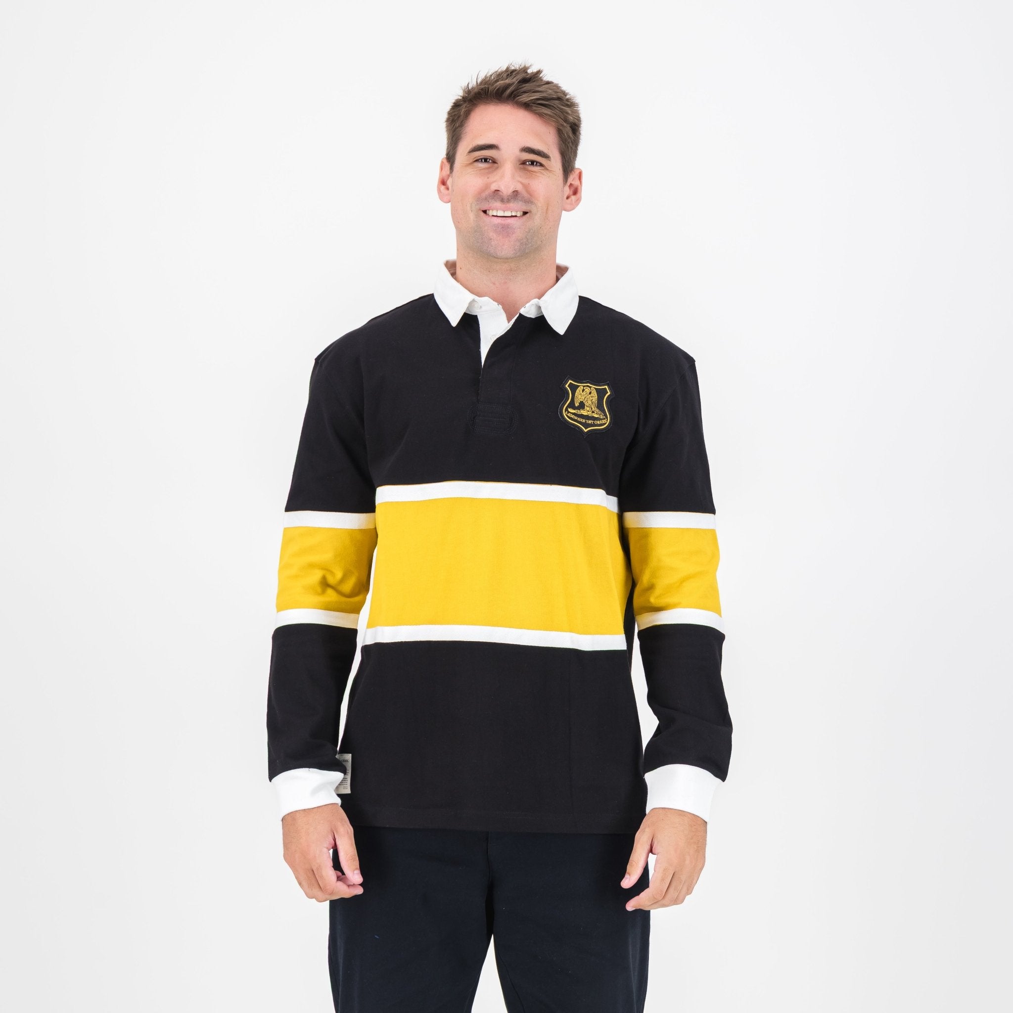 Schools St Johns DSG Cut & Sew LS Rugby Jersey-Black