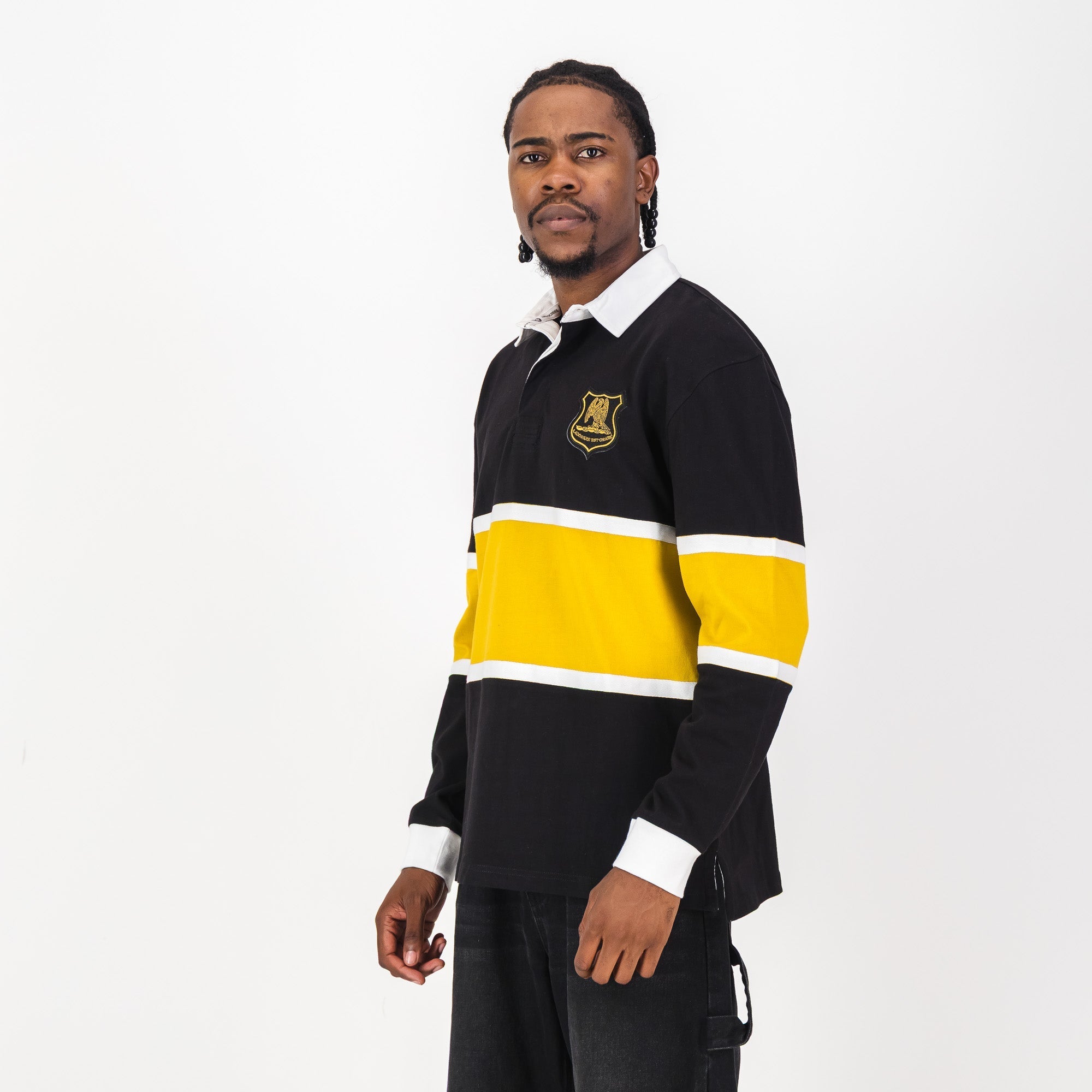 Schools St Johns DSG Cut & Sew LS Rugby Jersey-Black