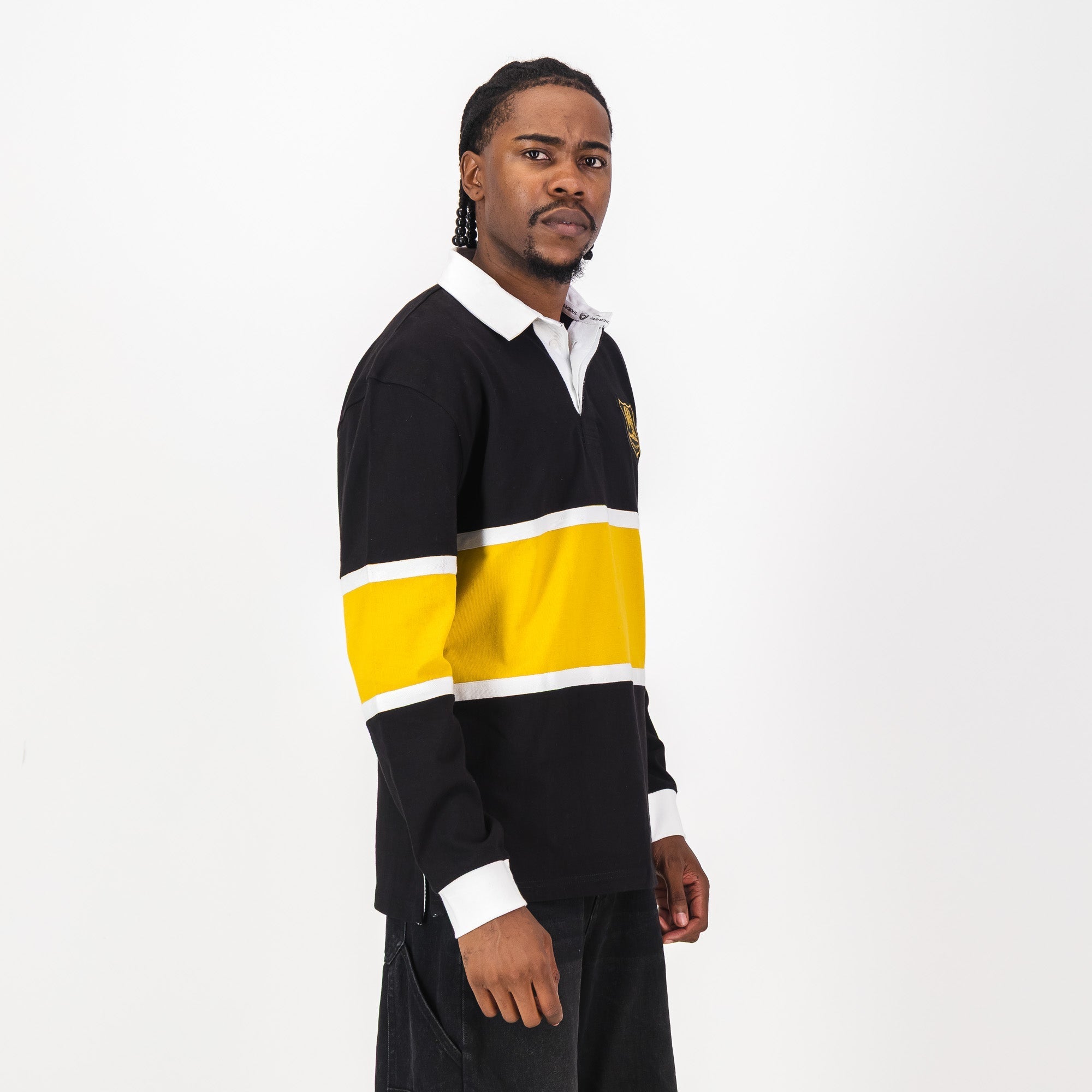 Schools St Johns DSG Cut & Sew LS Rugby Jersey-Black