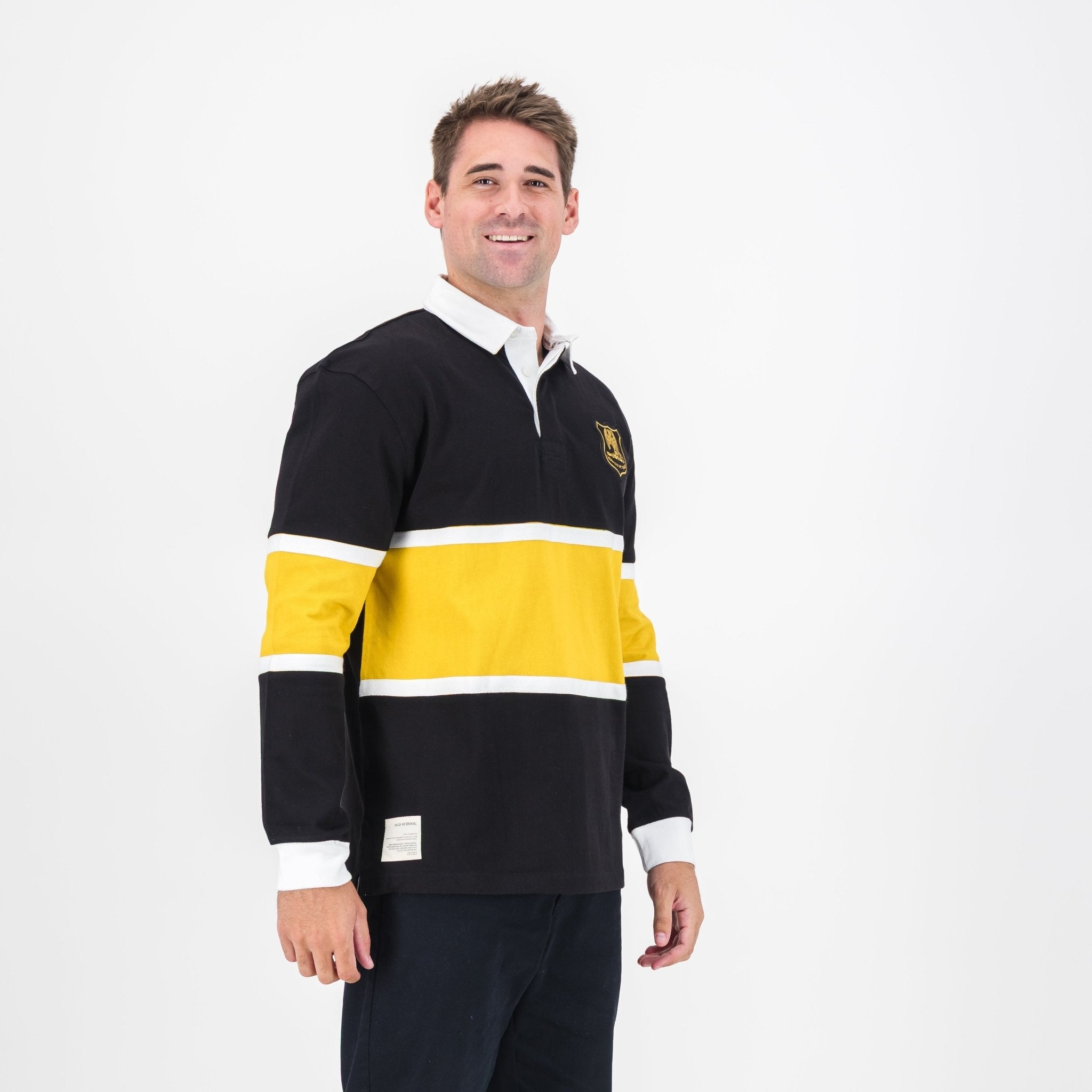 Schools St Johns DSG Cut & Sew LS Rugby Jersey-Black