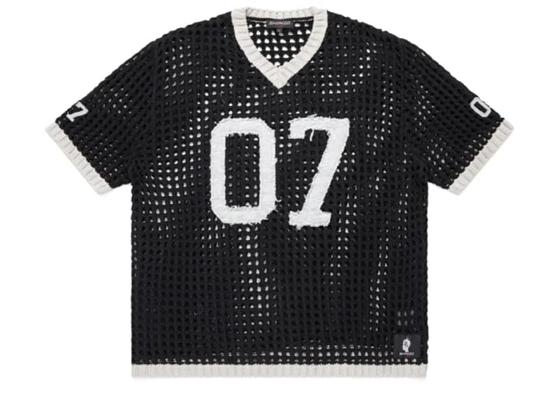 Shinzo Shibui Crochet Knit Jersey Black