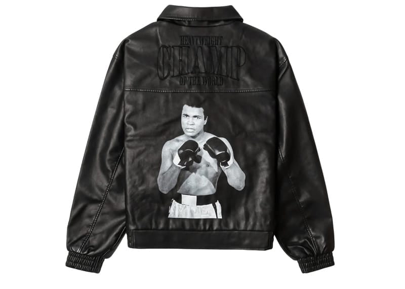 Shoe Palace x Muhammad Ali G.O.A.T Leather Jacket Black