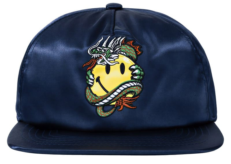 Smiley® Souvenir 5 Panel Satin Snapback Navy