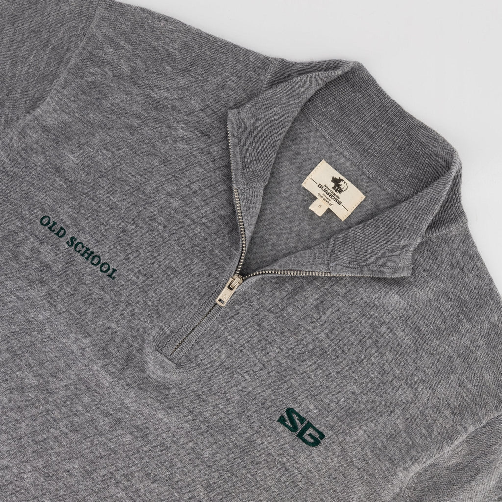 Southern Guards Classic  Knitwear Quarter Zip Plain Grey