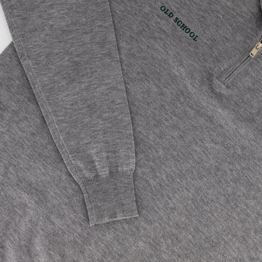 Southern Guards Classic  Knitwear Quarter Zip Plain Grey