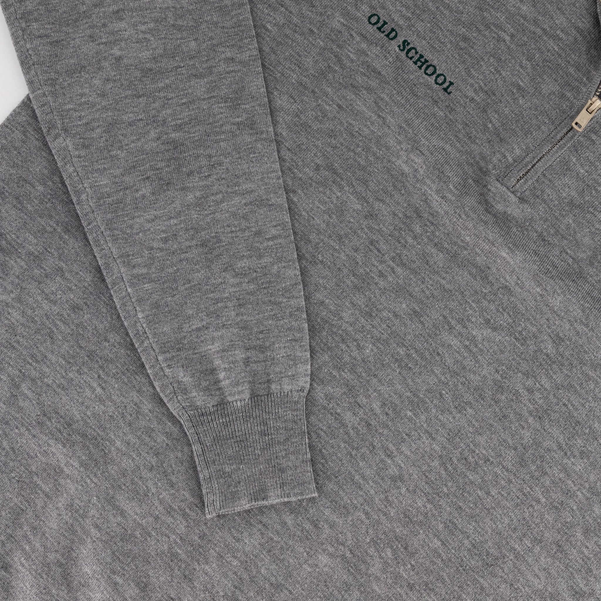 Southern Guards Classic  Knitwear Quarter Zip Plain Grey
