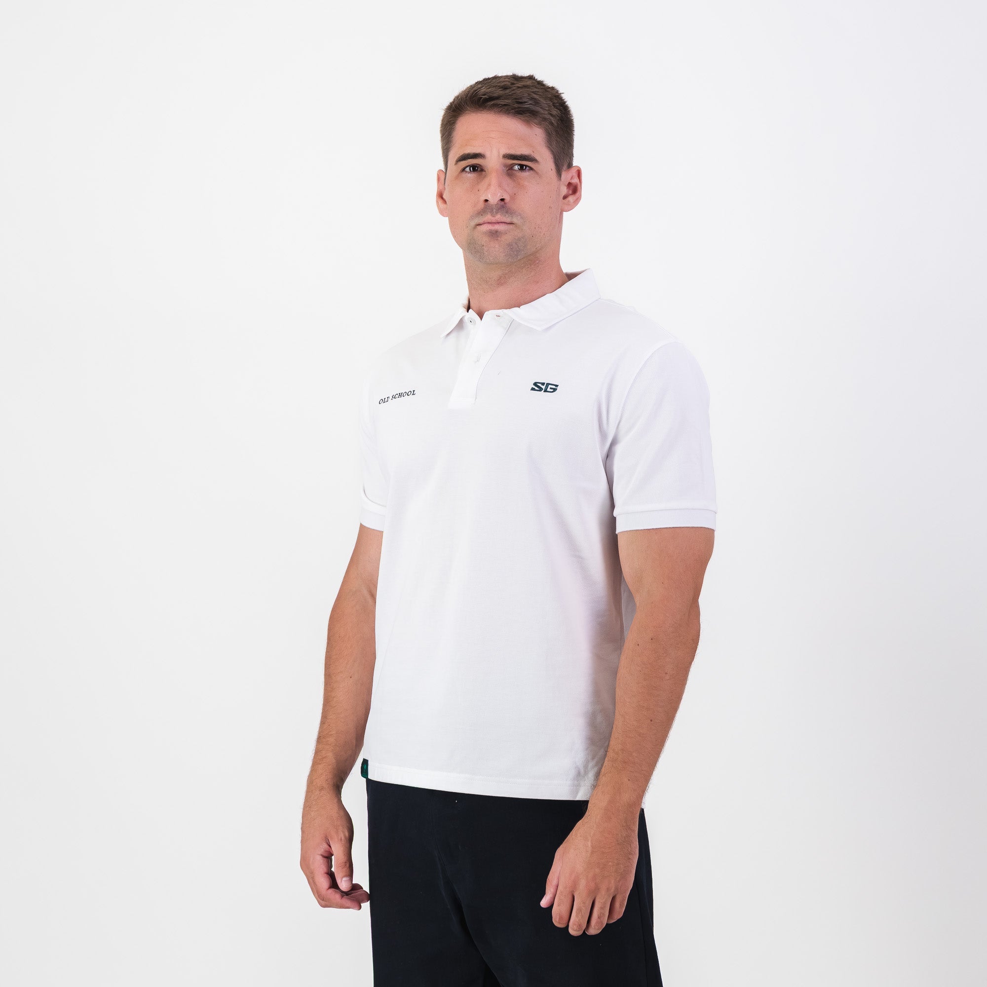 Southern Guards Classic Short Sleeve Polo Plain White