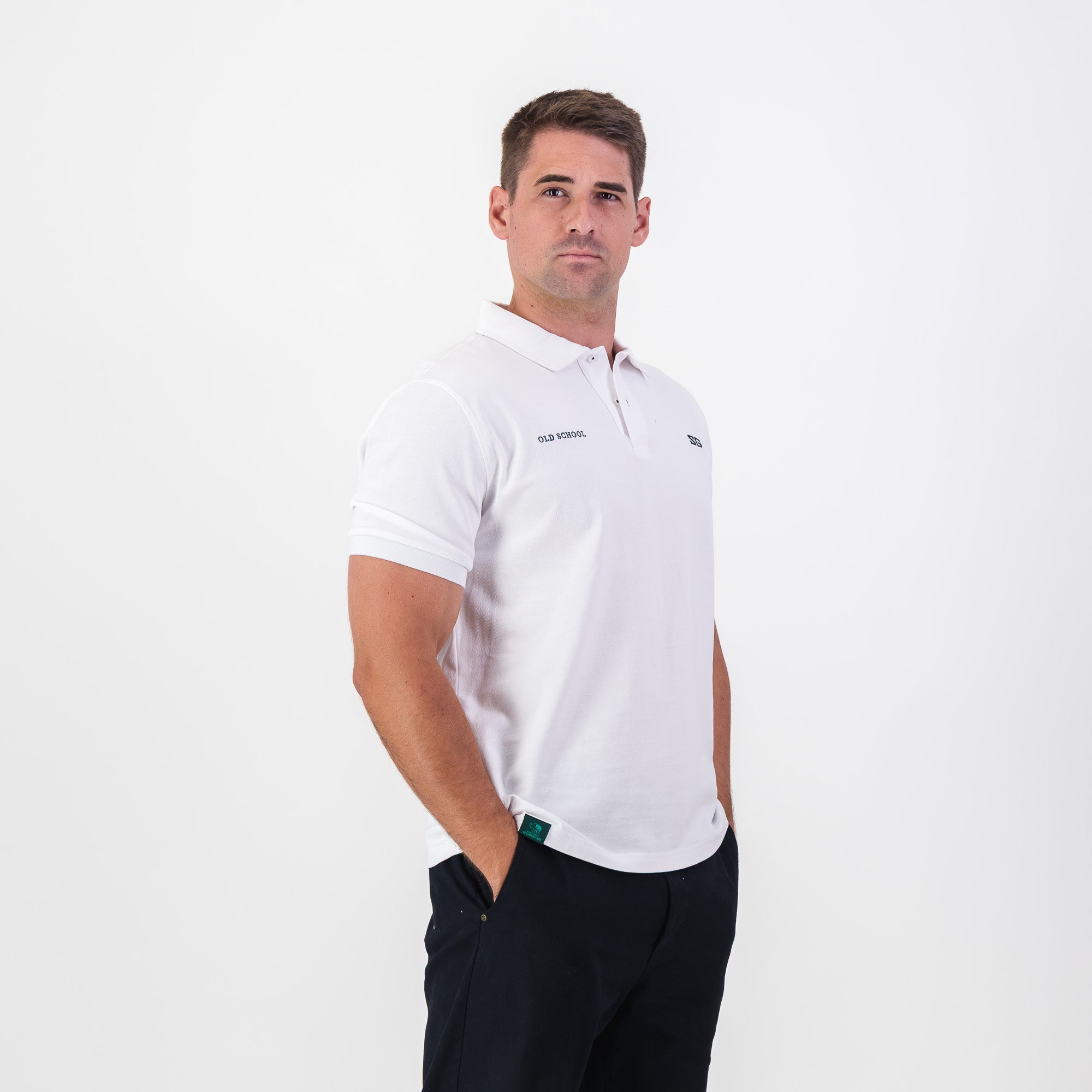 Southern Guards Classic Short Sleeve Polo Plain White
