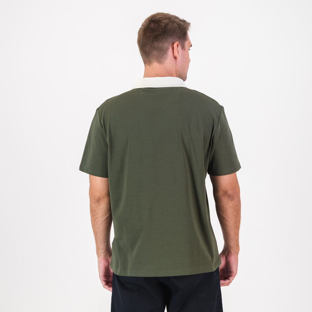 Southern Guards Retro Short Sleeve Golf Polo Pocket Patch Green