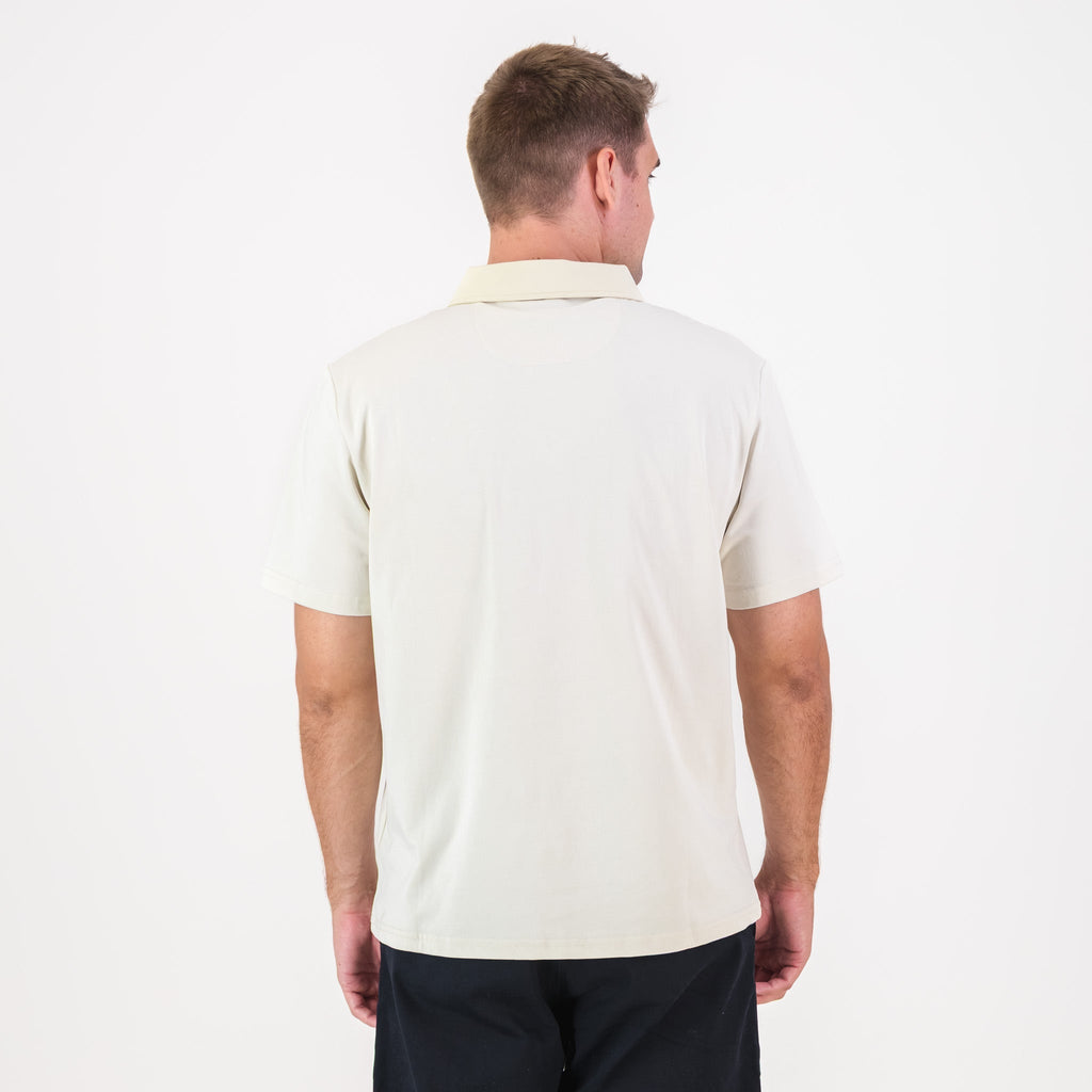Southern Guards Retro Short Sleeve Golf Polo Pocket Patch Ivory