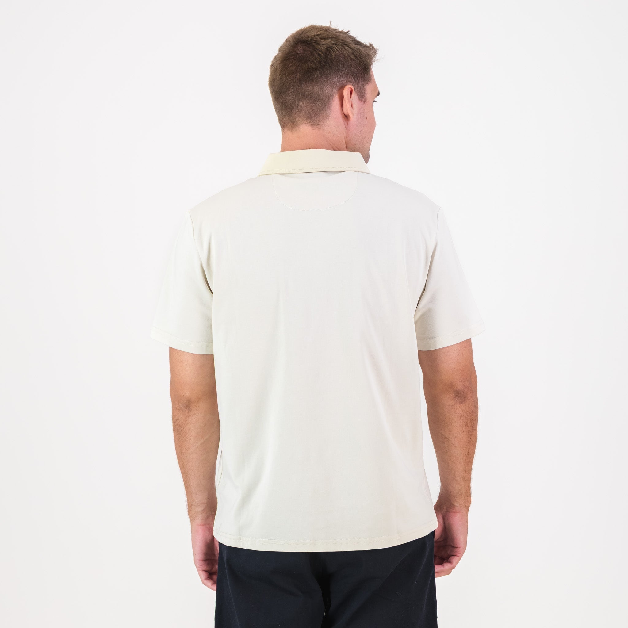 Southern Guards Retro Short Sleeve Golf Polo Pocket Patch Ivory