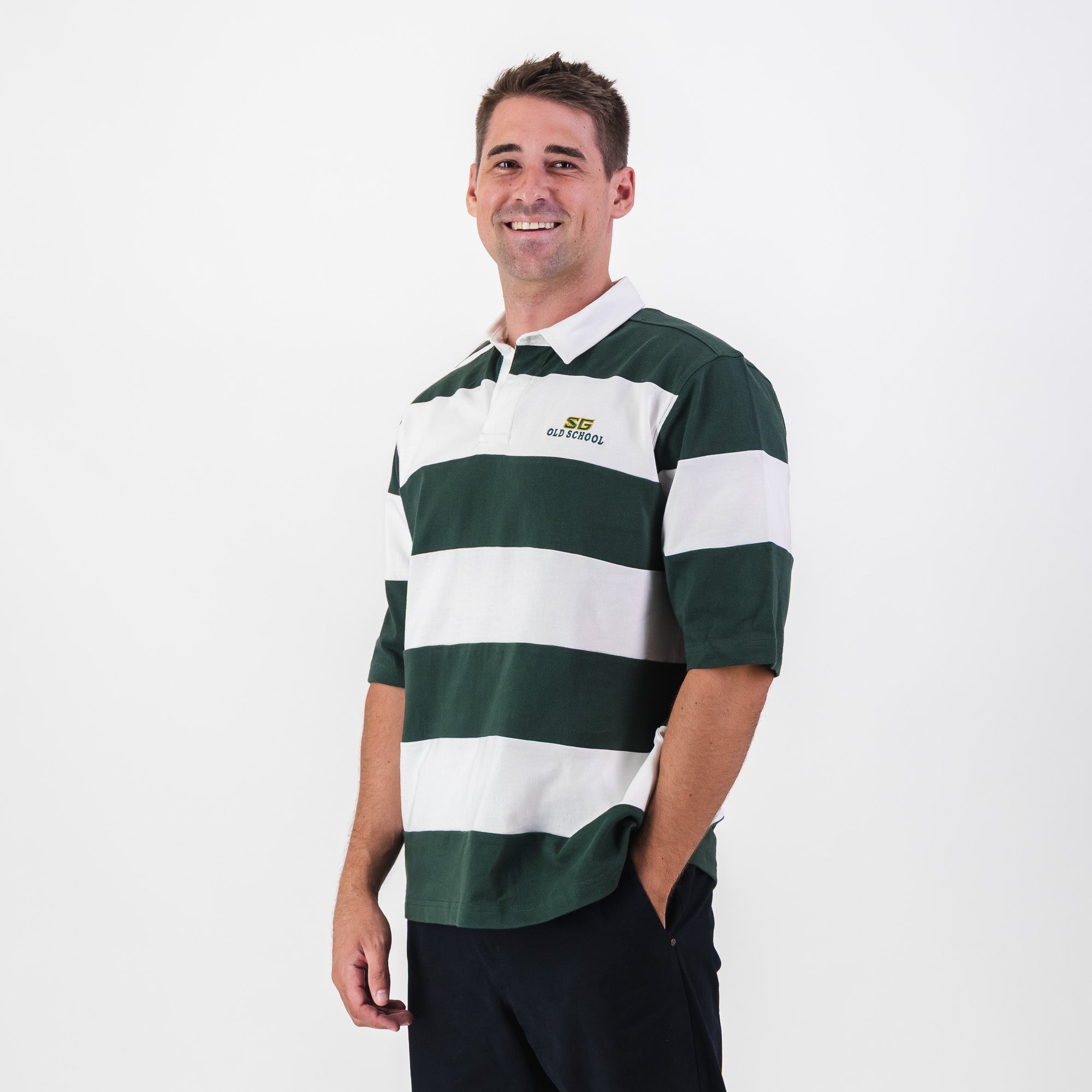 Southern Guards Short Sleeve Rugby Jersey Cut & Sew Green