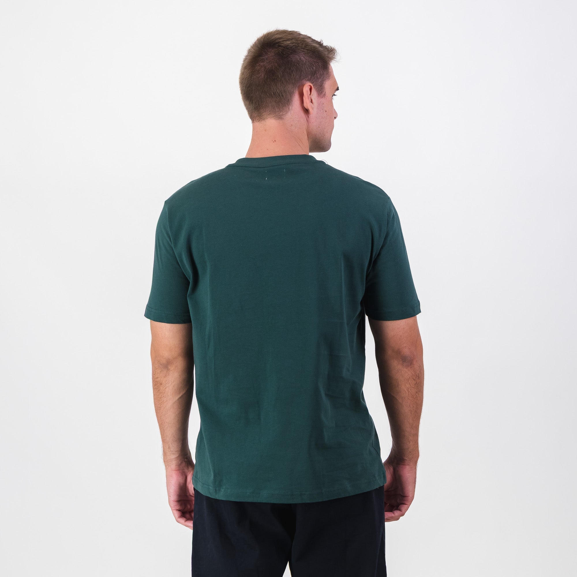 Southern Guards Stacked Logo Regular Crew T-Shirt Plain Green