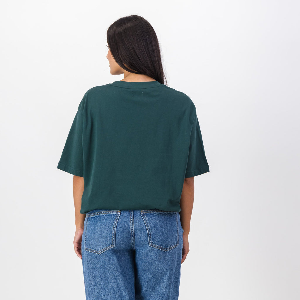 Southern Guards Stacked Logo Regular Crew T-Shirt Plain Green