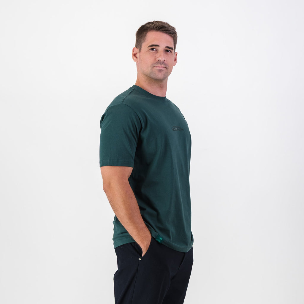 Southern Guards Stacked Logo Regular Crew T-Shirt Plain Green