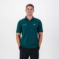 Southern Guards Textured Short Sleeve Golf Polo Textured Jacquard Green