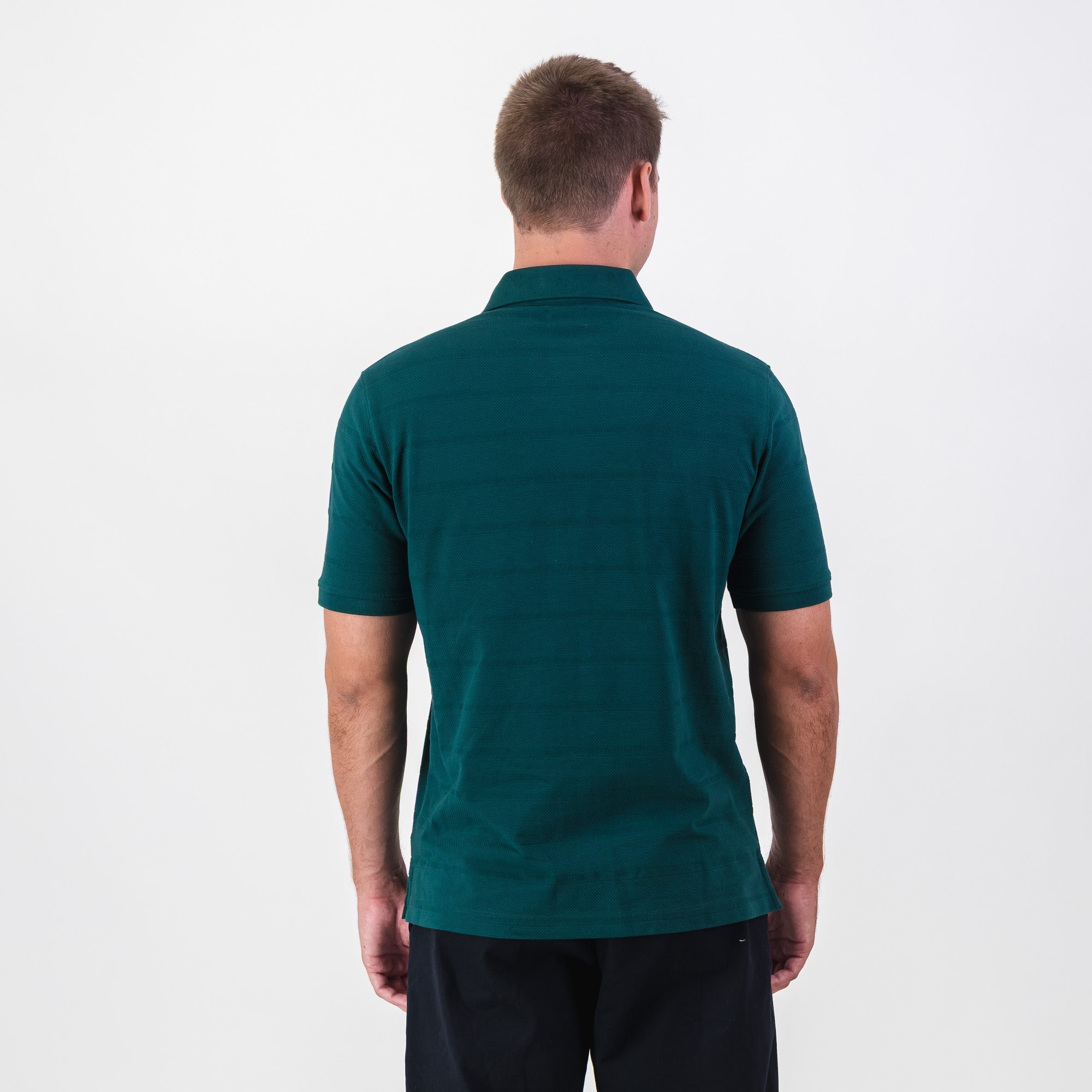 Southern Guards Textured Short Sleeve Golf Polo Textured Jacquard Green