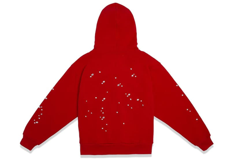 Sp5der Atlanta Zip Up Hoodie Red