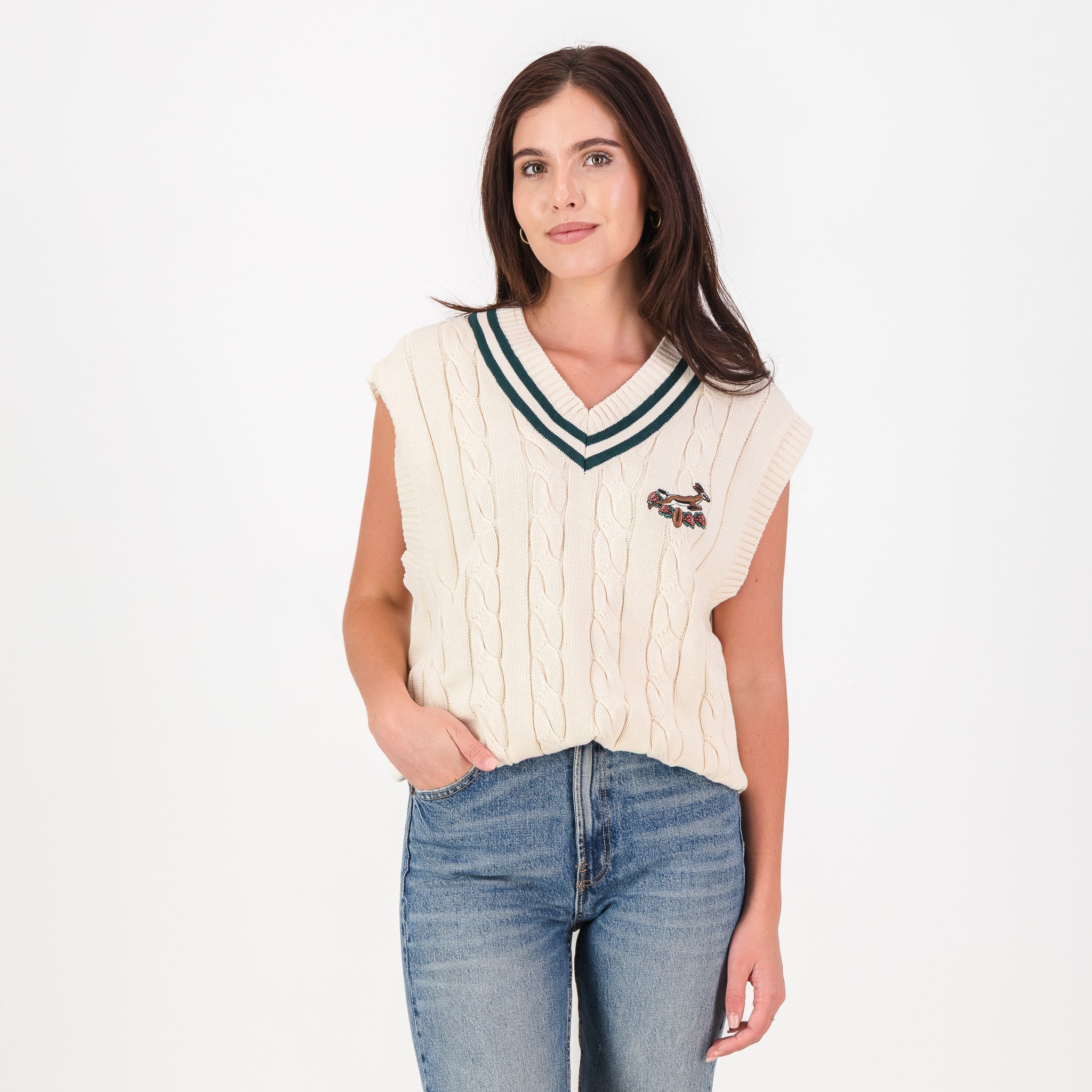 Springboks 95 Vest Knit- Ivory