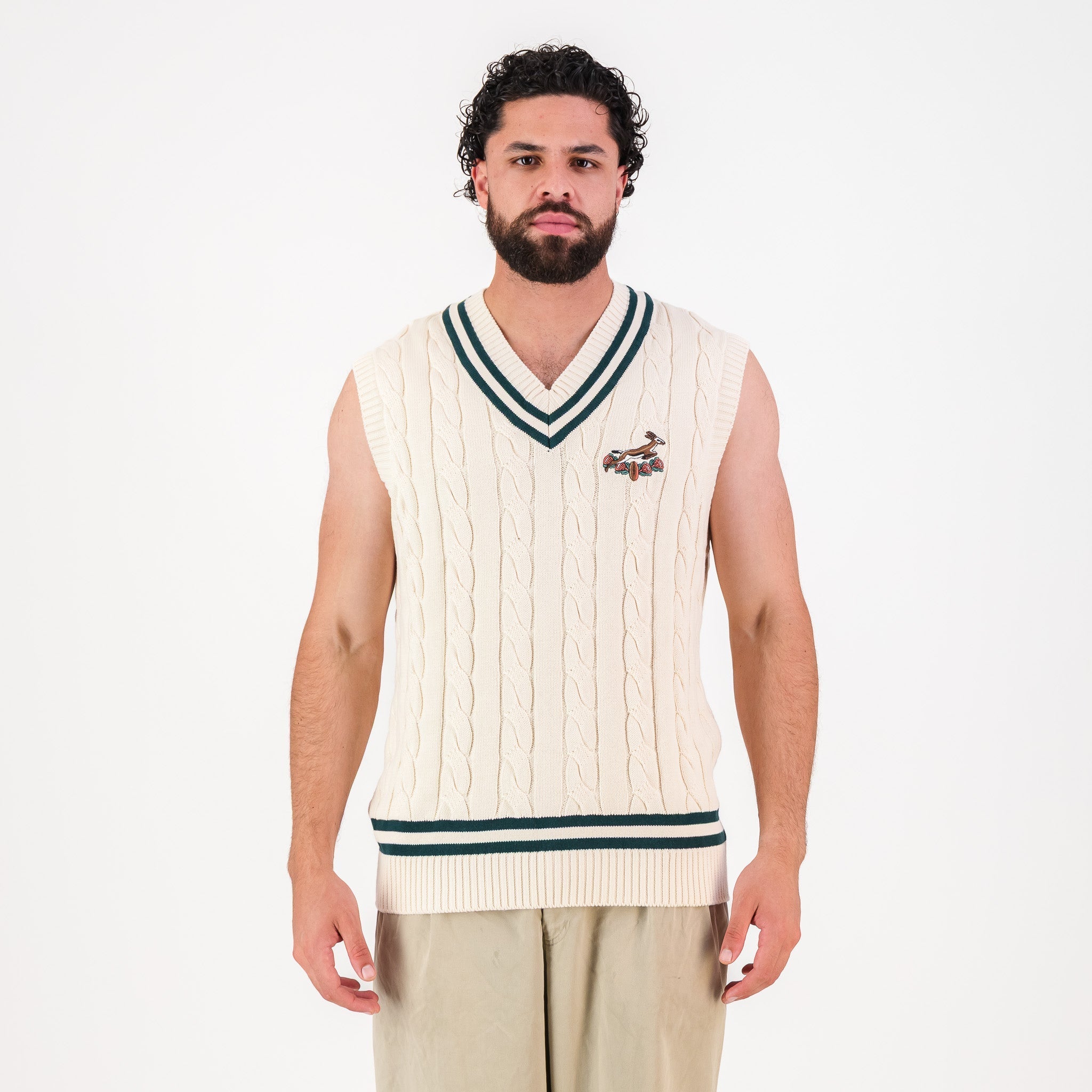 Springboks 95 Vest Knit- Ivory