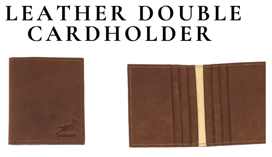 Springboks Leather Double Cardholder - Brown