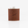 Springboks Leather Hip Flask - Brown