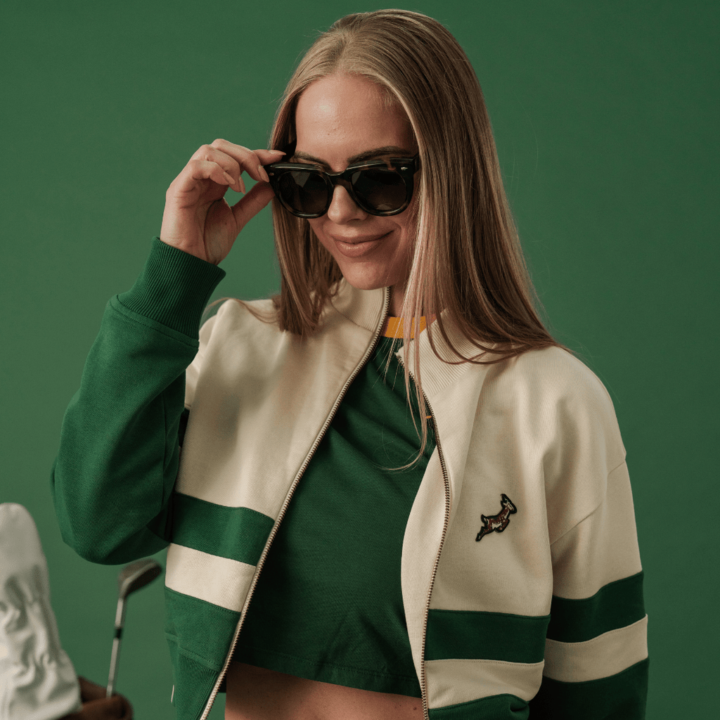 Springboks CB Zip Through Sweat-OS Green