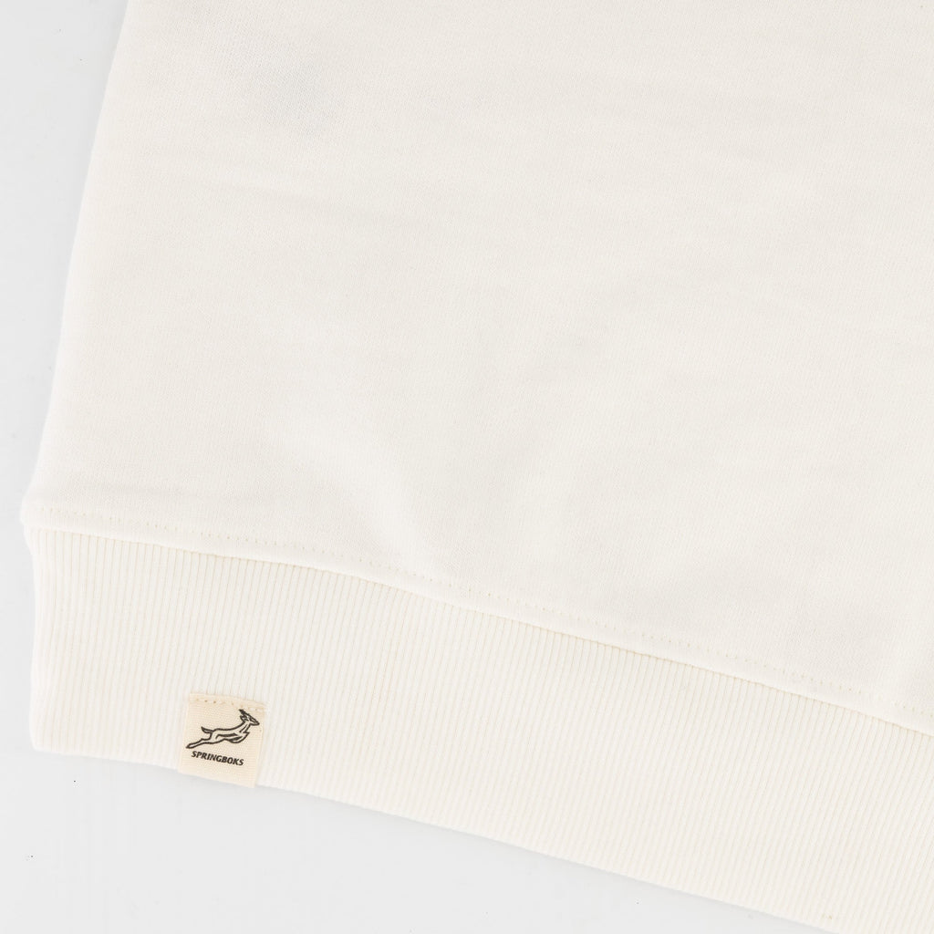 Springboks Classic Hoop Quarter Zip-Cloud Dancer