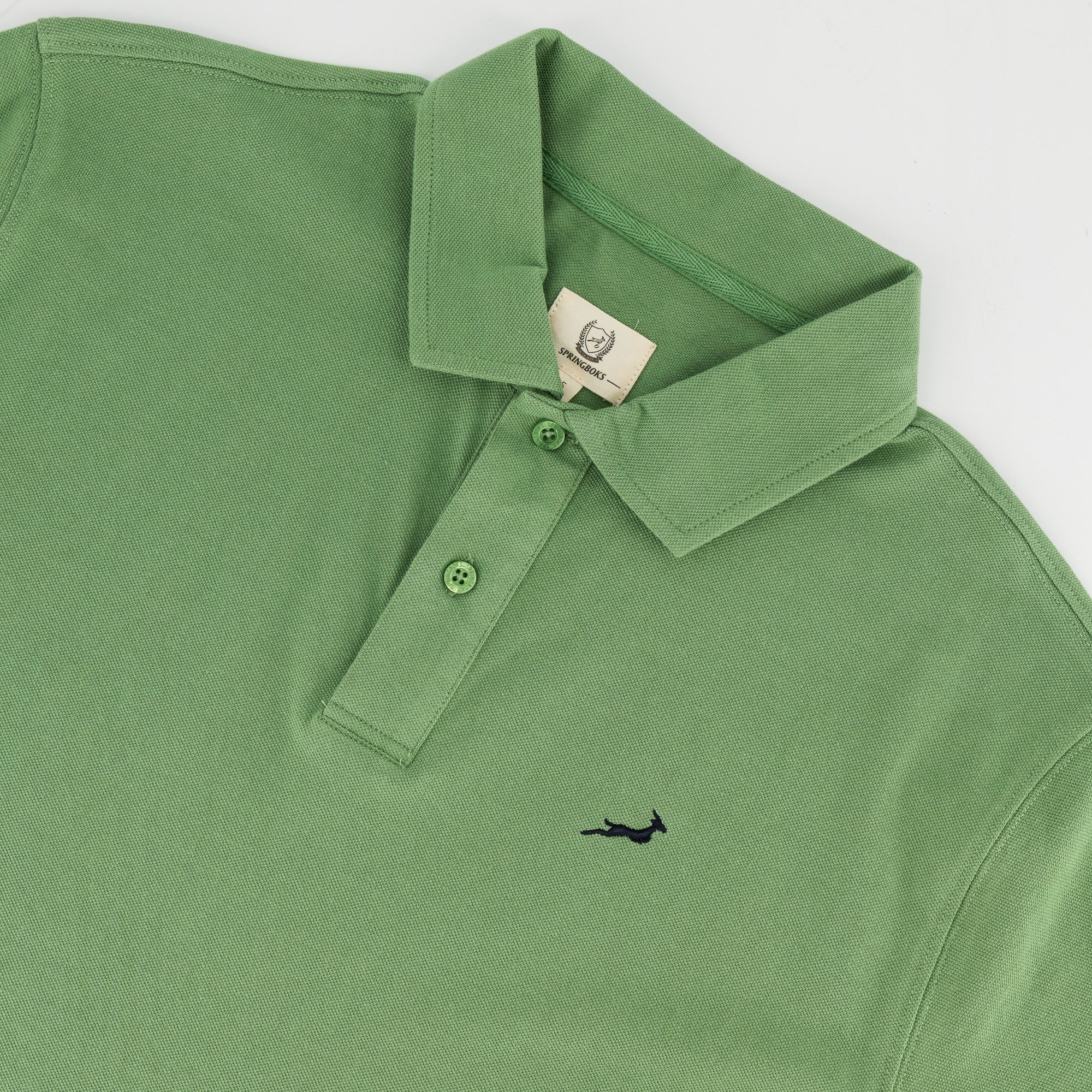 Springboks Contrast Embroidery Polo-Kashmir