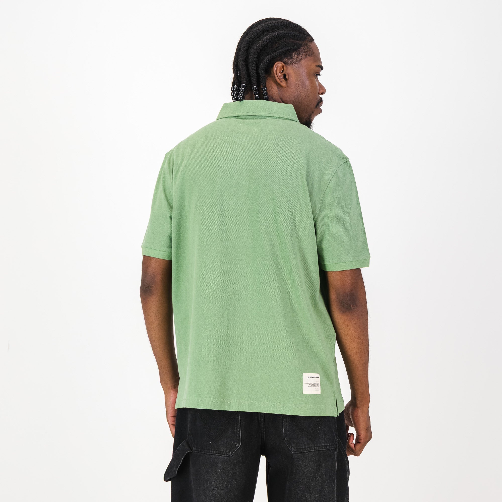 Springboks Contrast Embroidery Polo-Kashmir