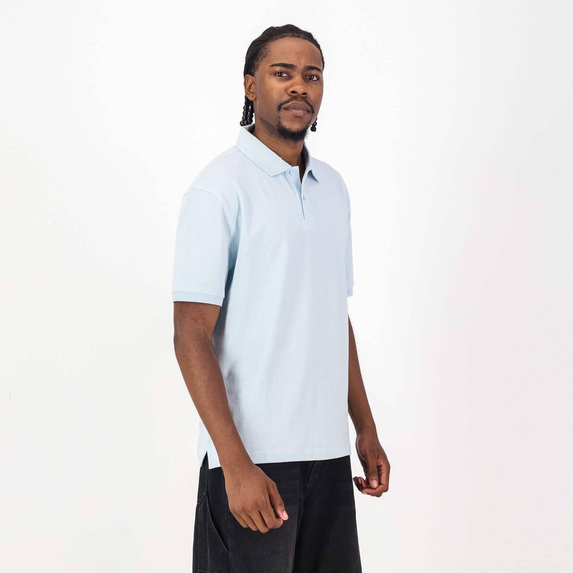 Springboks Contrast Embroidery Polo- Skyway