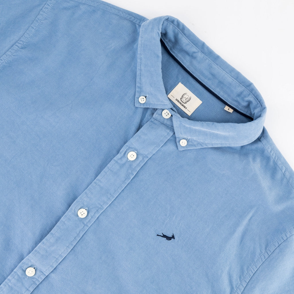 Springboks Fine Corduroy Shirt-Faded Denim