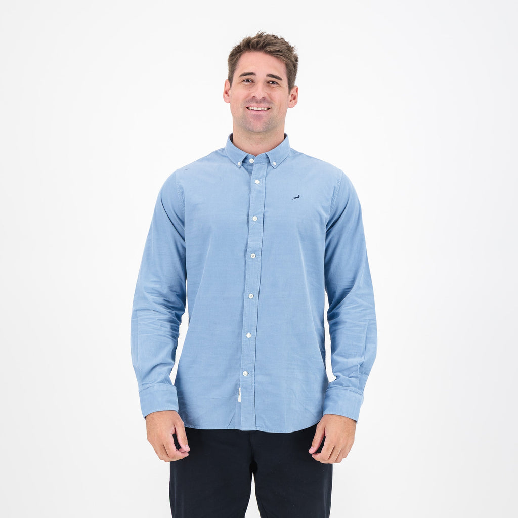 Springboks Fine Corduroy Shirt-Faded Denim