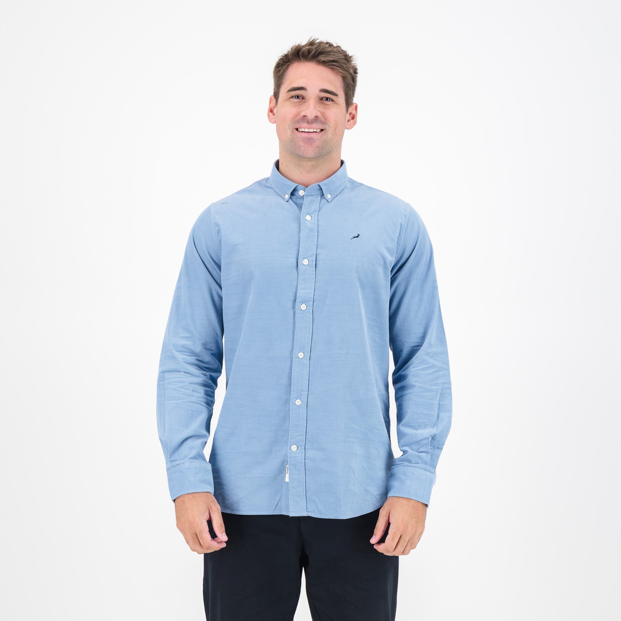 Springboks Fine Corduroy Shirt-Faded Denim