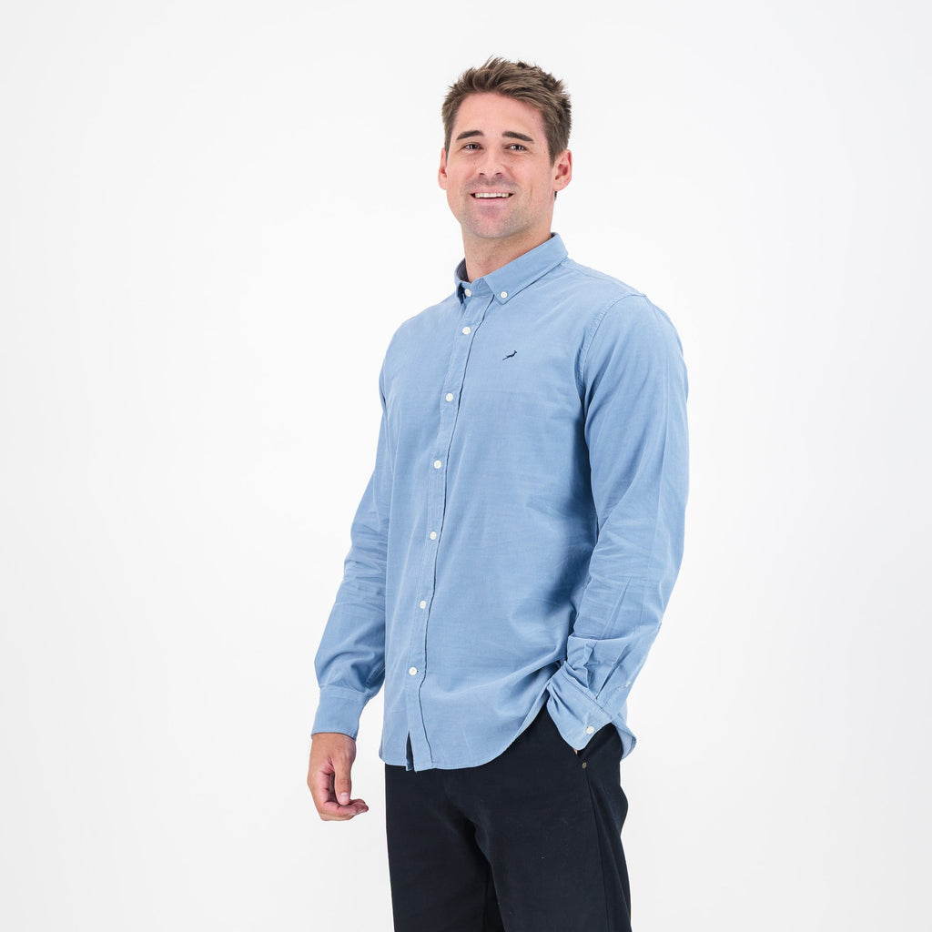 Springboks Fine Corduroy Shirt-Faded Denim