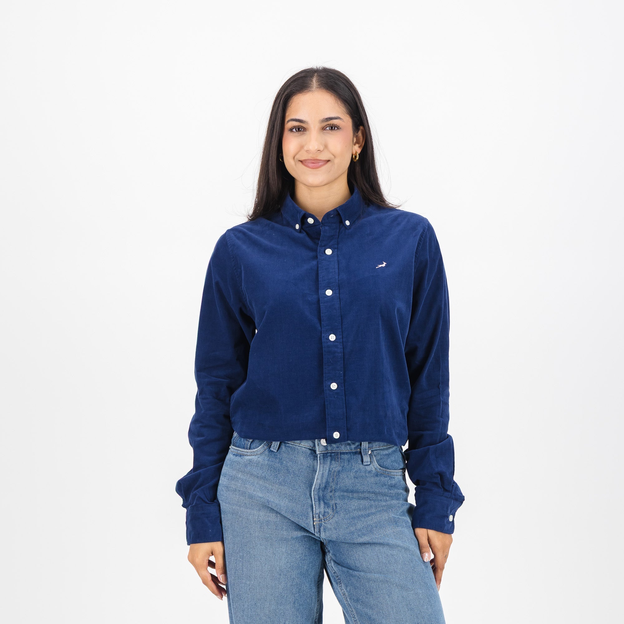 Springboks Fine Corduroy Shirt-Navy
