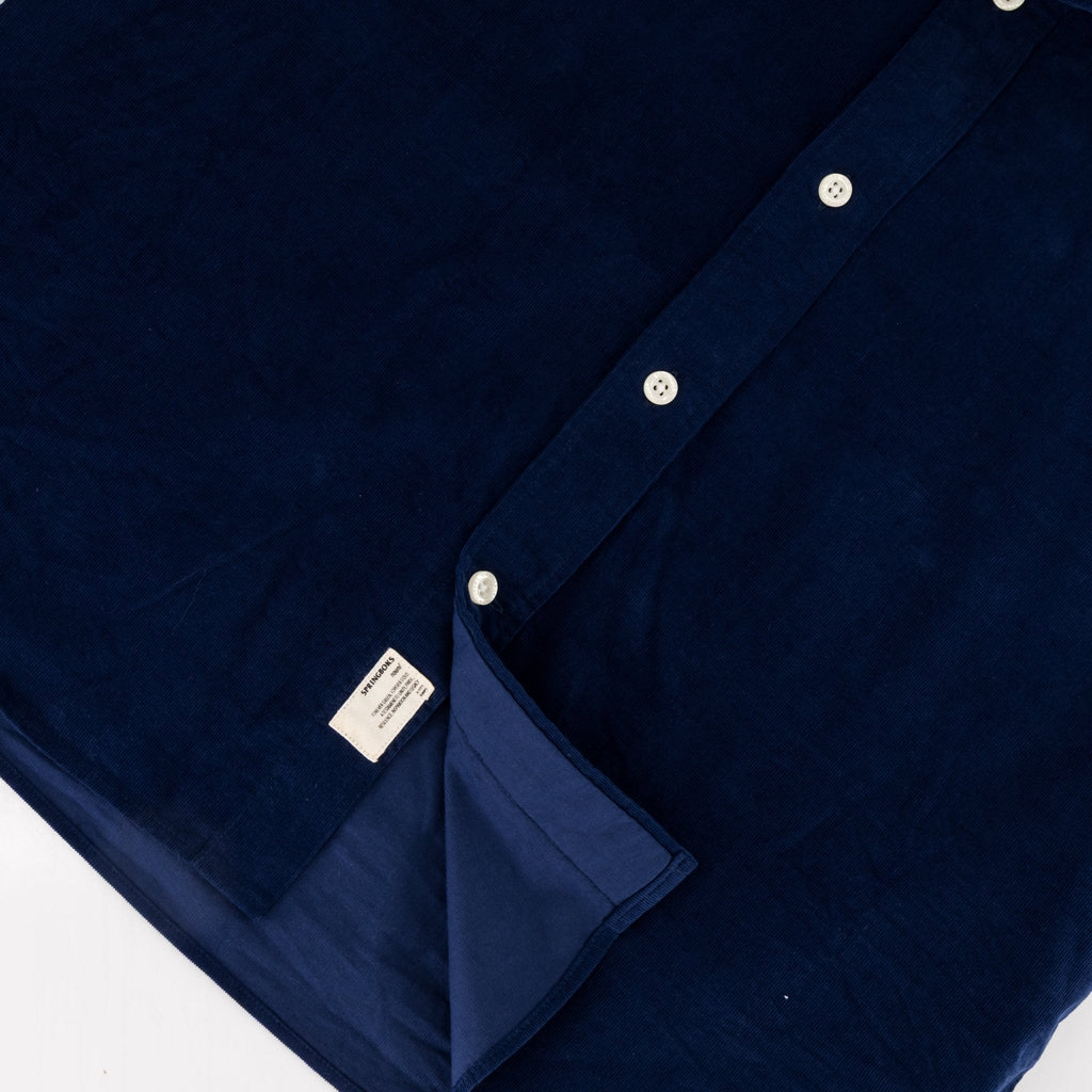 Springboks Fine Corduroy Shirt-Navy