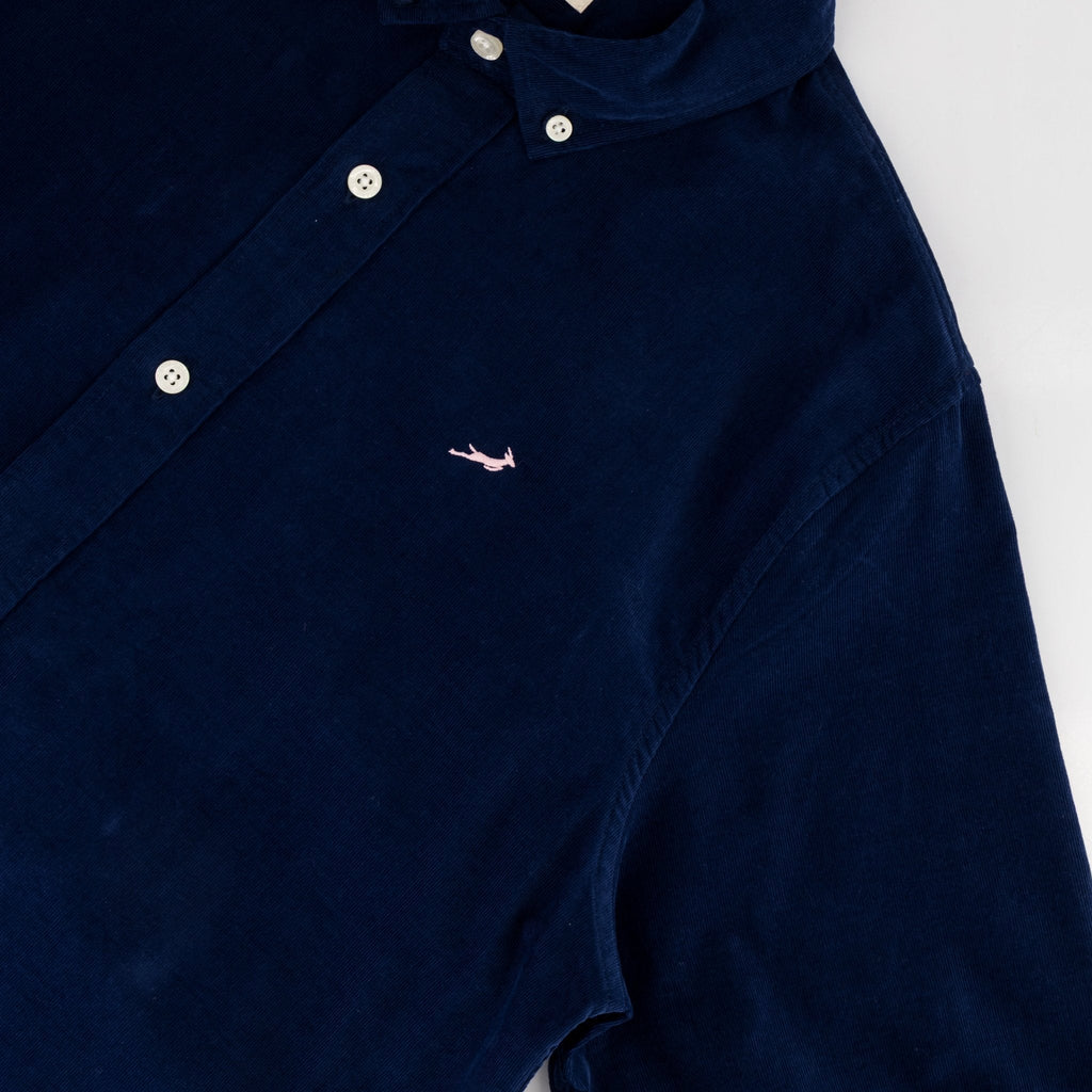 Springboks Fine Corduroy Shirt-Navy