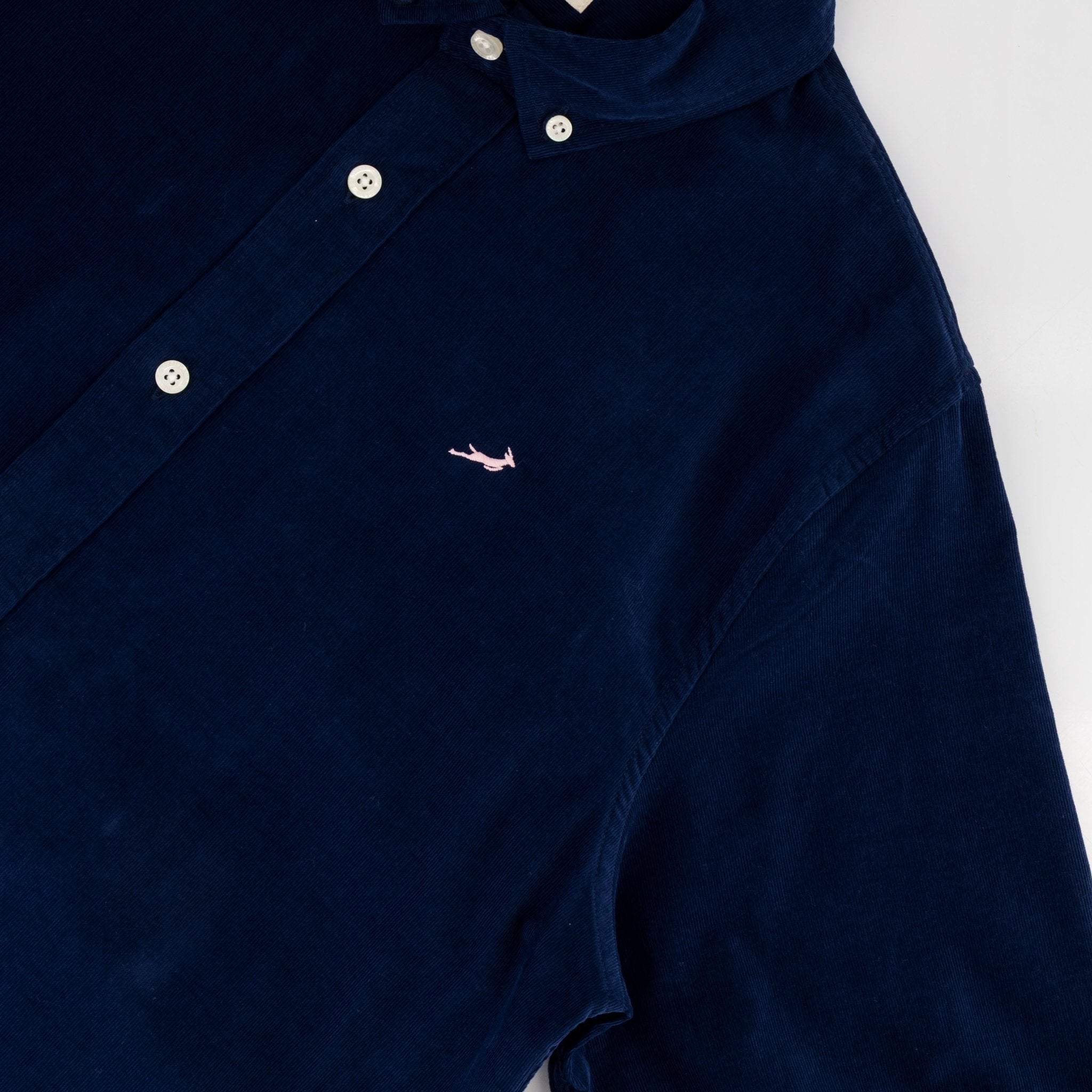 Springboks Fine Corduroy Shirt-Navy