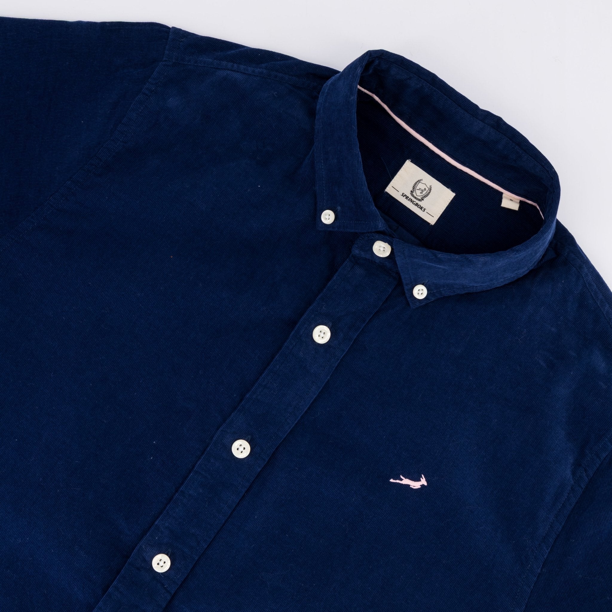 Springboks Fine Corduroy Shirt-Navy
