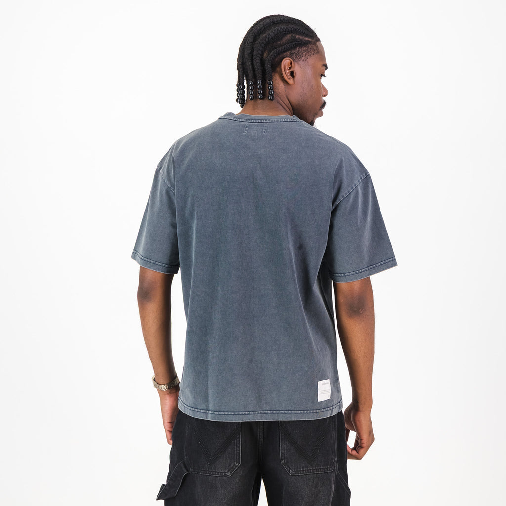 Springboks Four Wins Acid Wash Boxy Crew Tee-Skyway