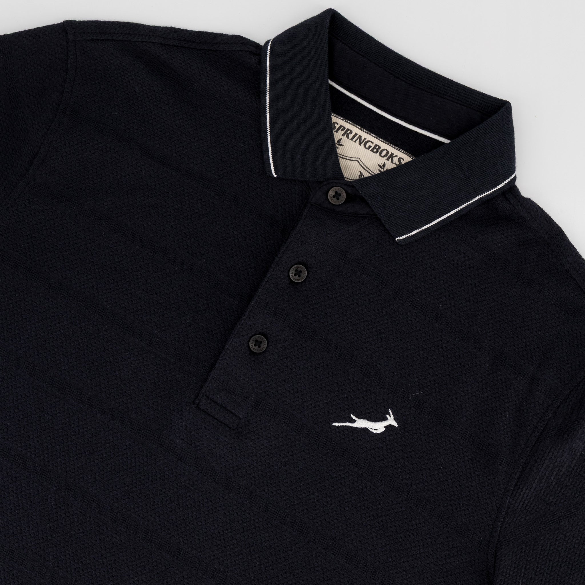 Springboks Golf SS Polo-Charcoal
