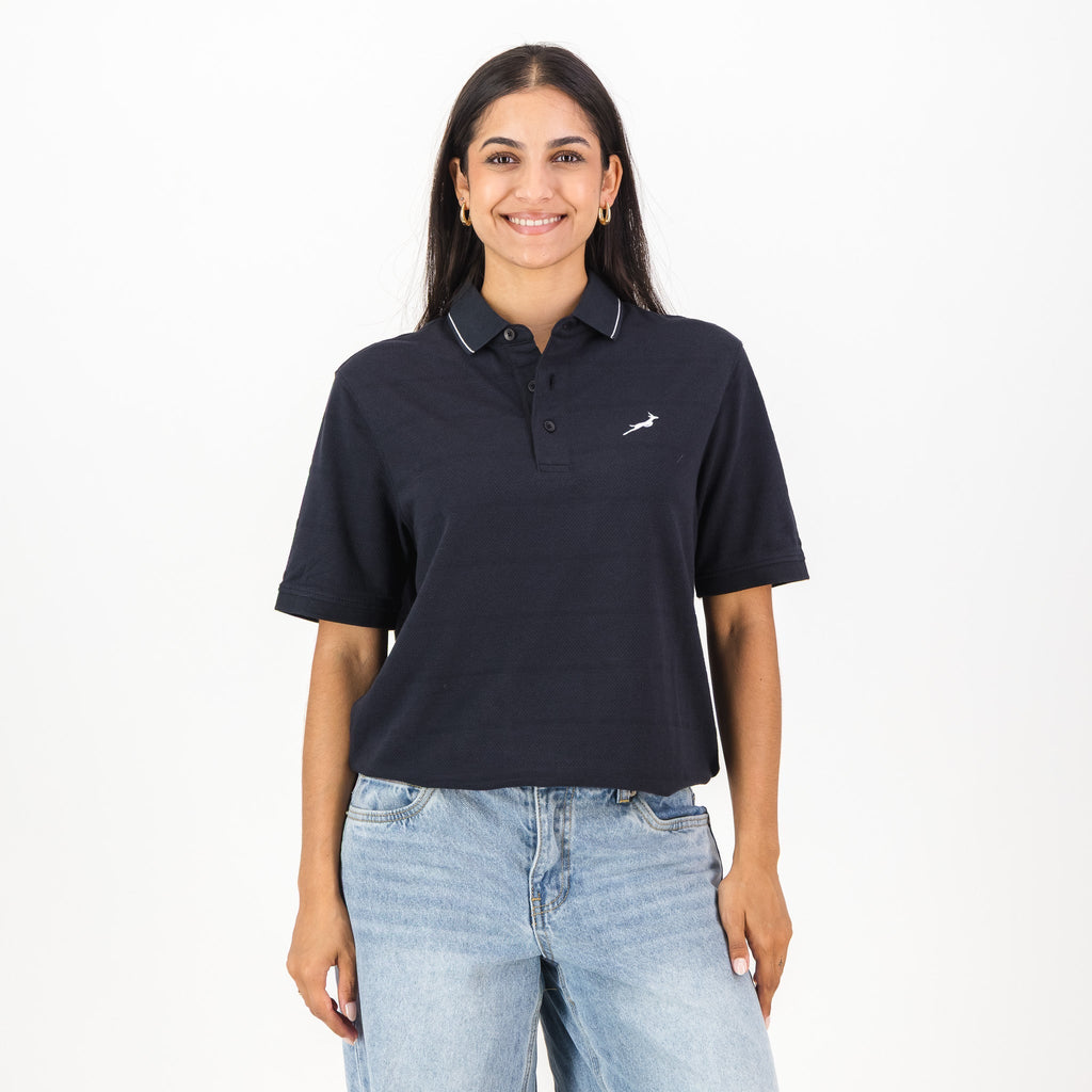 Springboks Golf SS Polo-Charcoal